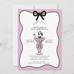 Invitación Cumpleaños 21 caprichoso vaquera 