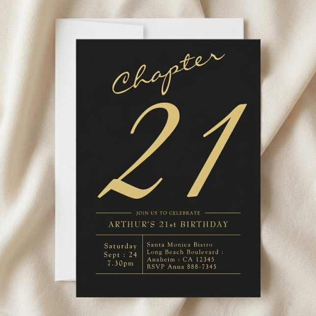 Invitación Cumpleaños 21 de hijo Cumpleaños 21 años Fiesta de (21st birthday invite, light colour background.)