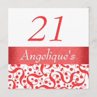 Invitación Cumpleaños 21 elegante celebración de cualquier ed