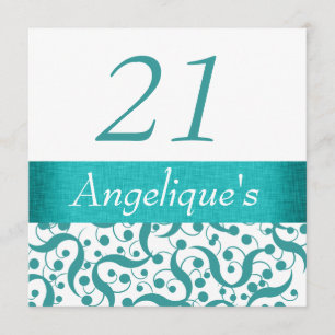 Invitación Cumpleaños 21 elegante celebración de cualquier ed