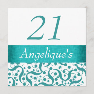 Invitación Cumpleaños 21 elegante celebración de cualquier ed