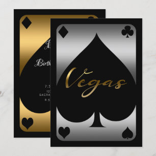 Invitación Cumpleaños 21 en Silver & Gold Spade Casino Las Ve