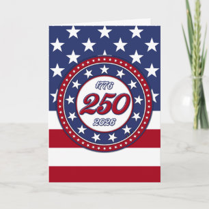 Invitación Cumpleaños 250 de América con bandera de EE. UU.