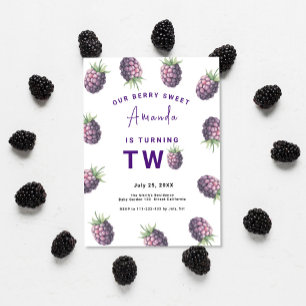 Invitación Cumpleaños 2 de Blackberry Berry Primero
