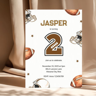 Invitación Cumpleaños 2 de Fútbol Moderno