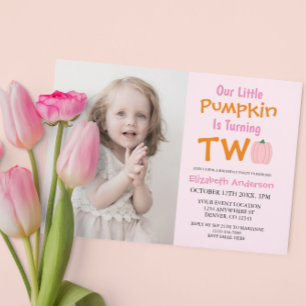 Invitación Cumpleaños 2 de Little Pumpkin