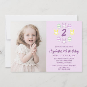 Invitación Cumpleaños 2 de Pascua de Lavanda