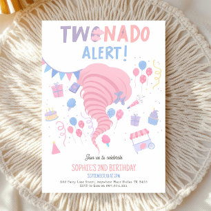 Invitación Cumpleaños 2 de Tornado Rosa