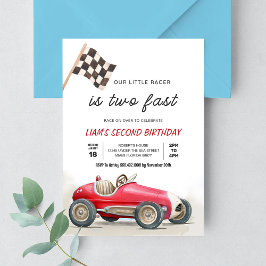 Invitación Cumpleaños 2 de TWO Fast Vintage Race Car