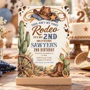 Invitación Cumpleaños 2 de Vaquero Ésta No Es Mi Primera Rode