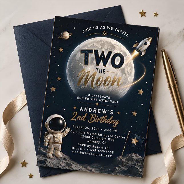 Invitación Cumpleaños 2 del Astronauta Espacial (Subido por el creador)