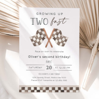 Invitación Cumpleaños 2 Fiesta de Cumpleaños de Growing Up Tw