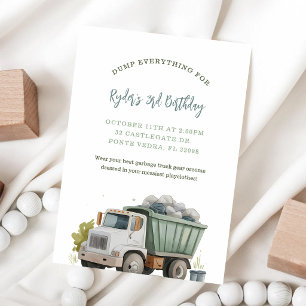Invitación Cumpleaños 3º del Camión de Basura