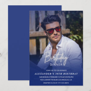 invitación cumpleaños 30 Cena Foto Hombres