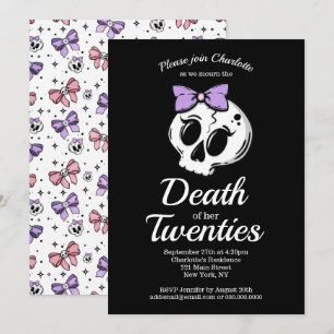 Invitación Cumpleaños 30 Coquette Estética Muerte de los Vein