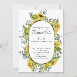 Invitación Cumpleaños 30 del Girasol