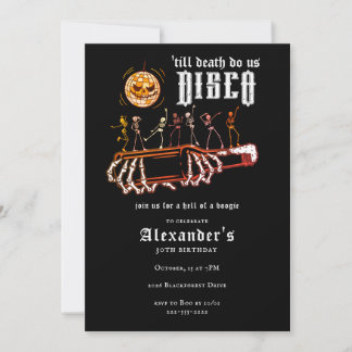 Invitación Cumpleaños 30 Disco Hasta la Muerte Cerveza Esquel