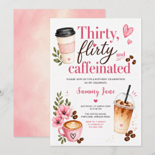 Invitación Cumpleaños 30 Fiestero Caféinado