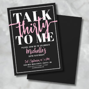 Invitación Cumpleaños 30 Hablemos Treinta Conmigo