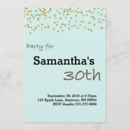 Invitación Cumpleaños 30 Personalizado en Colores Pastel