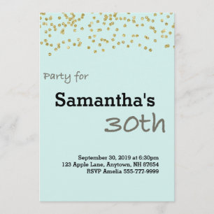 Invitación Cumpleaños 30 Personalizado en Colores Pastel