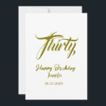 Invitación cumpleaños 30 personalizar nombre fecha año planti<br><div class="desc">diseño editable</div>