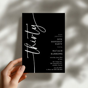 Invitación Cumpleaños 30 Script Thirty
