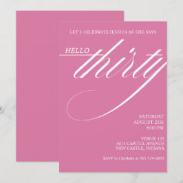 Invitación Cumpleaños 30 Simple Moderno
