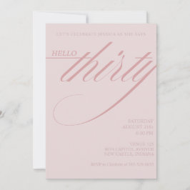 Invitación Cumpleaños 30 Simple Moderno
