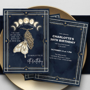 Invitación Cumpleaños 30 Tarot de la Fase Lunar Mística