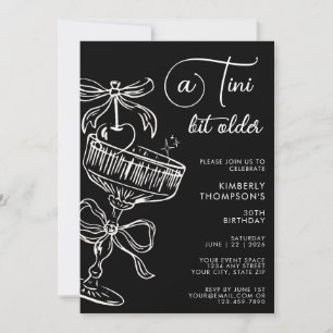 Invitación Cumpleaños 30 Tendencia Cóctel Un Poco Más Viejo