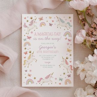 Invitación Cumpleaños 3 de las niñas del oro destello del Uni