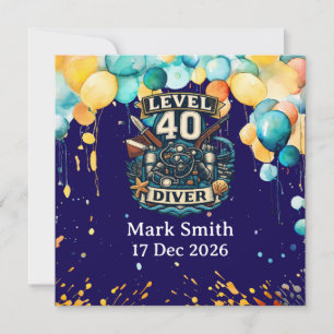 Invitación Cumpleaños 40 de buceo