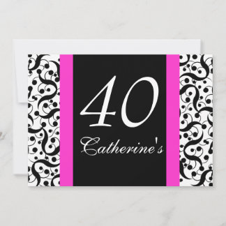 Invitación Cumpleaños 40 elegante celebración de cualquier ed