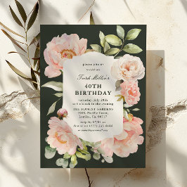 Invitación Cumpleaños 40 Just Blush Floral