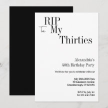 Cumpleaños 40 mínimo RIP 30s