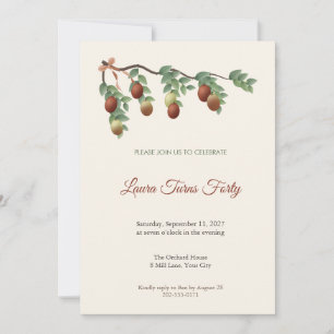Invitación Cumpleaños 40 Rama de Azufaifo