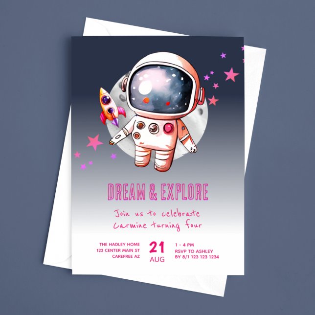 Invitación Cumpleaños 4 de Galaxia Espacial Luna (Subido por el creador)