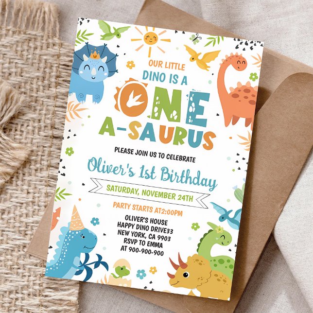 Invitación Cumpleaños 4 del Dinosaurio (Subido por el creador)