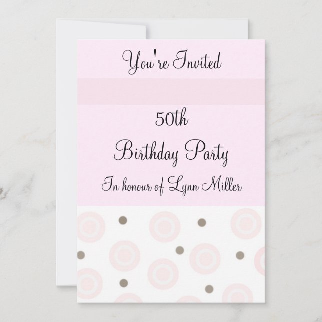 Invitación Cumpleaños 50 (Anverso)