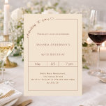 Invitación cumpleaños 50 champán oro<br><div class="desc">Celebra un hito con estilo con esta elegante invitación de cumpleaños número 50 en tonos suaves de champán. Diseñada para una celebración sofisticada y memorable, esta invitación presenta un diseño limpio y moderno con un detalle de letra cursiva delicada y un sutil acento de corazón para un toque femenino y...</div>