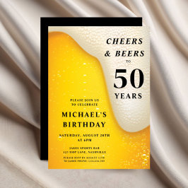 Invitación Cumpleaños 50 Cheers And Beers