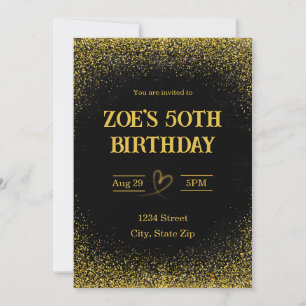 Invitación Cumpleaños 50 - Cincuenta en Oro Mode