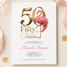 Cumpleaños 50 & Fabuloso Flamenco Rosa