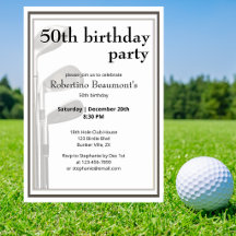 Cumpleaños 50 moderno negro blanco para hombres