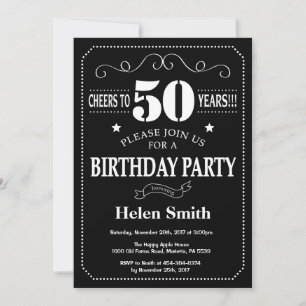 Invitación Cumpleaños 50 Tiza
