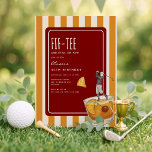Invitación Cumpleaños 50 whiskería con tema de golf<br><div class="desc">¡Cuidado! Buscando la invitación perfecta para celebrar el 50 cumpleaños de un amante del golf. ¡No busque más! Esta elegante invitación presenta a un golfista parado en un vaso de cóctel antiguo con rodajas de naranja y cereza marrasquino, junto con el texto divertido "Cinc-uentay todavía en el par". Ya sea...</div>