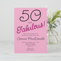 Cumpleaños 50 y fabuloso rosa rubor de los 90's