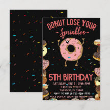 Cumpleaños 5 Donut No Pierdas Tus Purpurinas 5 Año