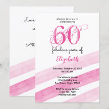 Cumpleaños 60 60 años fabulosos ROSA